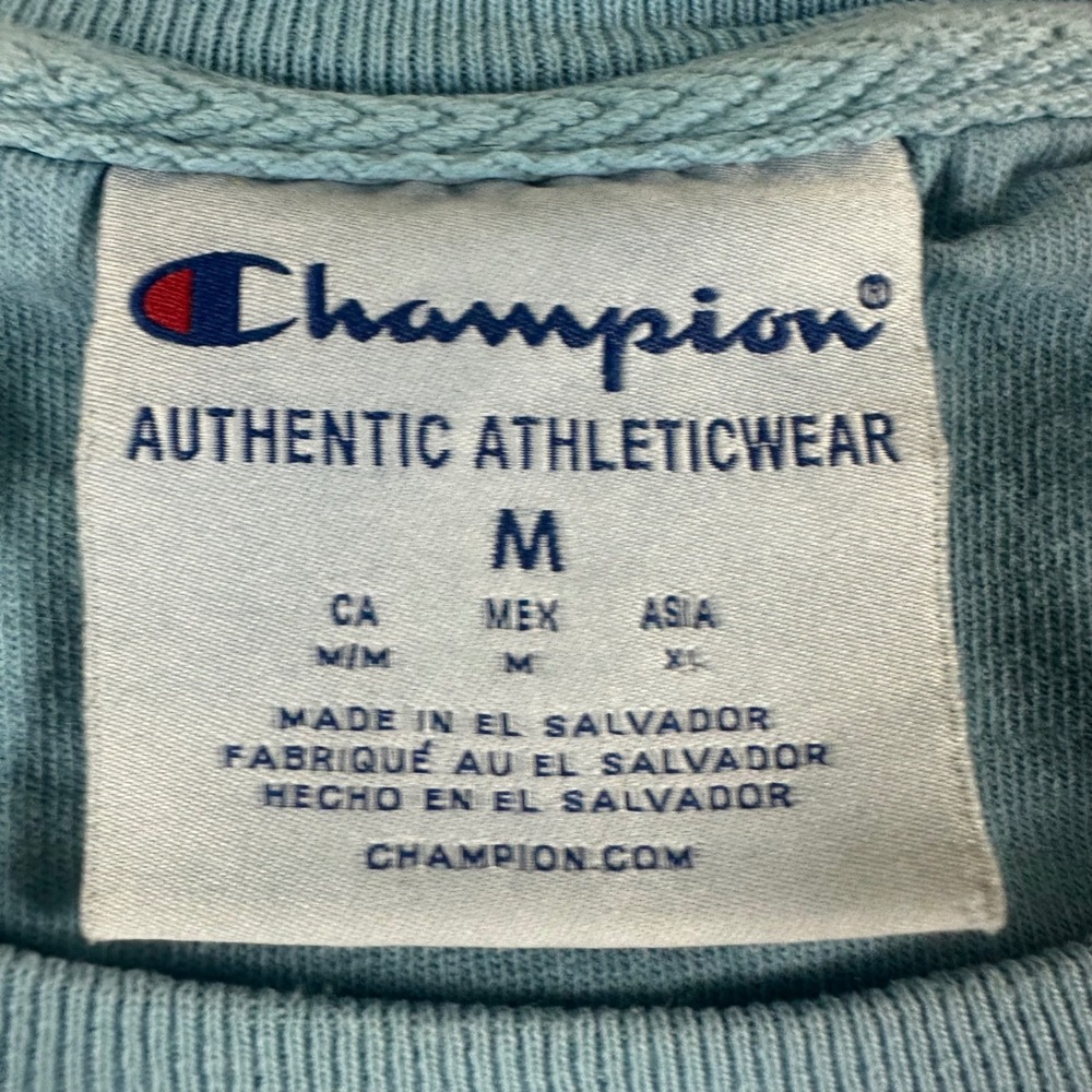 Champion Men's Medium Crewneck Sweatshirt Blue Chip Chrome Skeleton Graphic‎ - Picture 3 of 9
